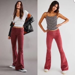 Free People Sz 28 Pull On Corduroy Flare